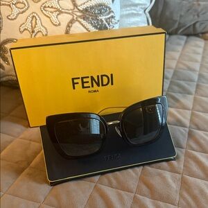 Fendi Elegant Black Sunglasses for Women